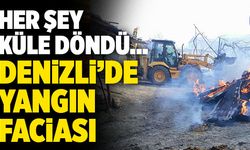 Denizli’de Samanlık Yangınında Her Şey Küle Döndü