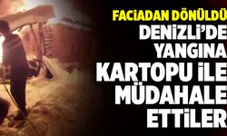 Denizli’de Yangına Kartopu İle Müdahale Ettiler
