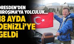 Frank Zonk Denizli’de… Dresden’den Hiroşima’ya Bisikletle Gidiyor