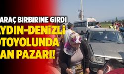 Aydın-Denizli Otoyolunda 6 Araç Birbirine Girdi