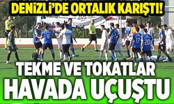 Denizli’de Amatör Maçta Saha Ringe Döndü!
