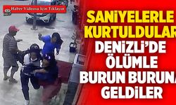 Denizli’de Rüzgarın Kopardığı Beton Parçalarından Saniyelerle Kurtuldular