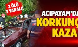 Acıpayam’da Korkunç Kaza! 2 Ölü, 3 Yaralı!