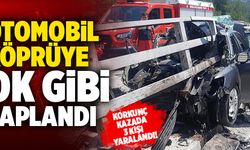 Denizli-Muğla Karayolunda Otomobil Köprüye Ok Gibi Saplandı! 3 Yaralı…