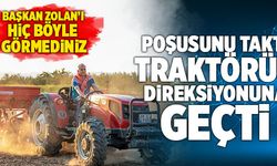 Başkan Osman Zolan Poşusunu Taktı, Traktörün Direksiyonuna Geçti