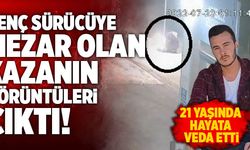 Denizli’de Genç Sürücüye Mezar Olan Kazanın Görüntüleri Çıktı!