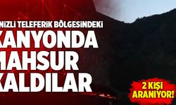 Denizli’de Kanyonda Mahsur Kalan 2 Kişi İçin Çalışma Başlatıldı