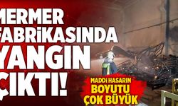 Denizli’de Mermer Fabrikasında Yangın Çıktı!