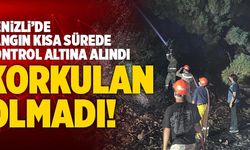 Denizli’de Yangın Kısa Sürede Kontrol Altına Alındı