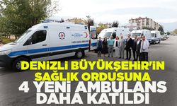 Denizli Büyükşehir'in Sağlık Ordusuna 4 Yeni Ambulans Daha Katıldı