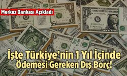 İşte Türkiye’nin 1 Yıl İçinde Ödemesi Gereken Dış Borç!