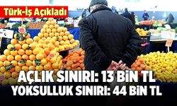 Türk-İş Açıkladı: Açlık Sınırı 13 Bin TL. Yoksulluk Sınırı 44 Bin TL.