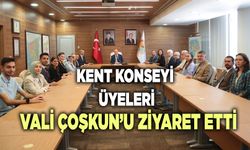 Kent Konseyi Üyeleri Vali Coşkun’u Ziyaret Etti