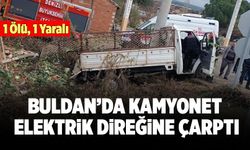 Kontrolden Çıkan Kamyonet Elektrik Direğine Çarptı! 1 Ölü, 1 Yaralı