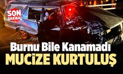 Hurdaya Dönen Araçta Burnu Bile Kanamadı