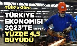 Türkiye Ekonomisi 2023'te Yüzde 4,5 Büyüd