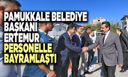 Pamukkale Belediye Başkanı Ertemur Personelle Bayramlaştı