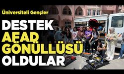 Üniversiteli Gençler Destek AFAD Gönüllüsü Oldu