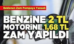 Benzine 2 TL,  Motorine 1,68 TL  Zam Yapıldı