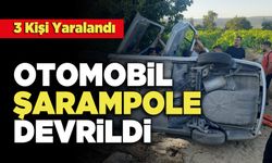 Otomobil Şarampole Devrildi   3 Kişi Yaralandı