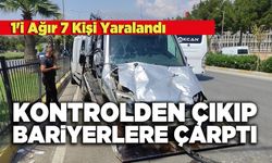 Kontrolden Çıkıp Bariyerlere Çarptı