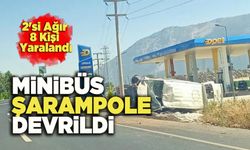 Minibüs Şarampole Devrildi: 2'si Ağır 8 Kişi Yaralandı