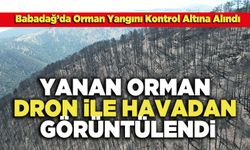 Yanan Orman Dron İle Havadan Görüntülendi