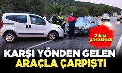 Karşı Yönden Gelen Araçla Çarpıştı; 2 Kişi Yaralandı