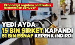 Yedi Ayda 15 Bin Şirket Kapandı, 51 Bin Esnaf Kepenk İndirdi