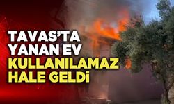 Tavas’ta Yanan Ev Kullanılamaz Hale Geldi