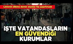 İşte Vatandaşların En Güvendiği Kurumlar!