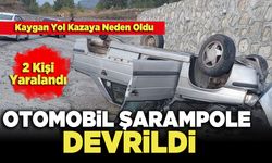 Otomobil Şarampole Devrildi: 2 yaralı