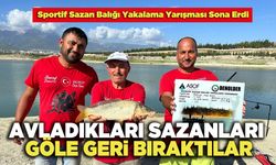 Avladıkları Sazanları Göle Geri Bıraktılar