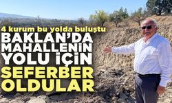 Baklan’da mahallenin yolu için seferber oldular