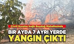 Bozdağ’da Bir Ayda 7 Ayrı Yerde Yangın Çıktı