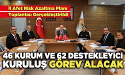 İl Afet Risk Azaltma Planı Toplantısı  Gerçekleştirildi