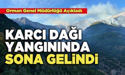 Orman Genel Müdürlüğü Açıkladı: Karcı Dağı Yangınında Sona Gelindi