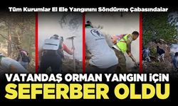 Vatandaş Orman Yangını İçin Seferber Oldu