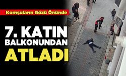 Komşuların Gözü Önünde 7. Katın Balkonundan Atladı