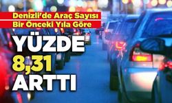 Denizli'de Araç Sayısı Bir Önceki Yıla Göre Yüzde 8,31 Arttı