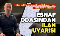 Esnaf Odasından İlan Uyarısı