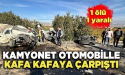 Kamyonet Otomobille Kafa Kafaya Çarpıştı:  1 ölü 1 yaralı