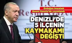 Denizli'de 5 İlçenin Kaymakamı Değişti