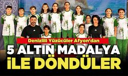 Denizlili Yüzücüler Afyon'dan 5 Altın Madalya İle Döndüler