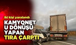 Kamyonet U Dönüşü Yapan Tıra Çarptı; 2 Yaralı