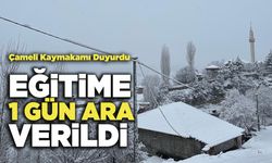 Çameli'nde Eğitime 1 Gün Ara Verildi