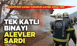 Tek Katlı Binayı Alevler Sardı