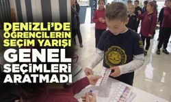 Denizli’de öğrencilerin seçim yarışı genel seçimleri aratmadı