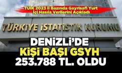 Denizli’de Kişi Başı GSYH 253.788 TL. Oldu