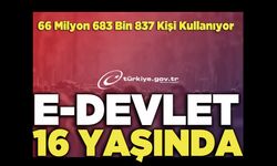 66 Milyon 683 Bin 837 Kişinin kullandığı e-devlet 16 Yaşında